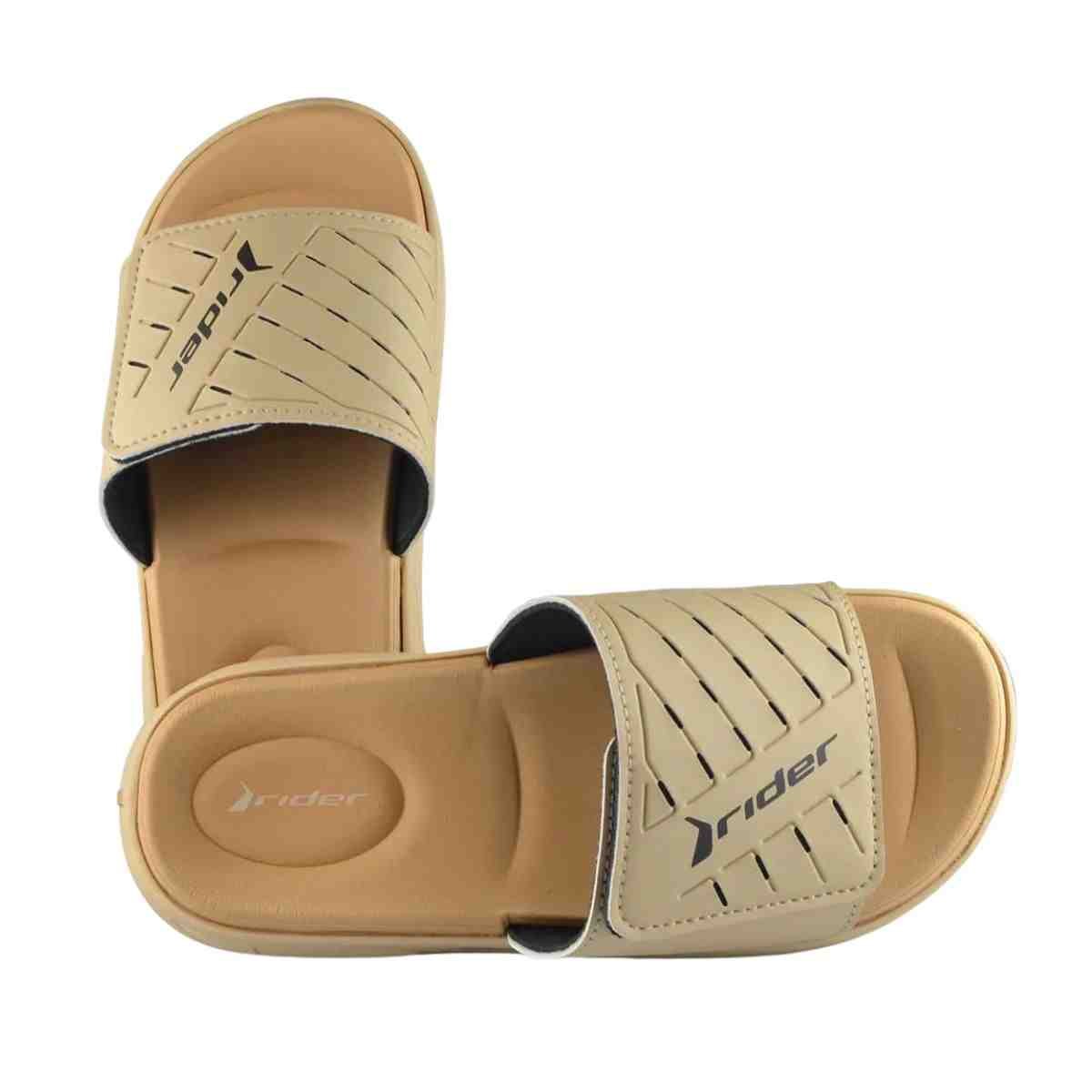 Chinelo Masculino Slide Rider R Soft Plus Bege Bege 4