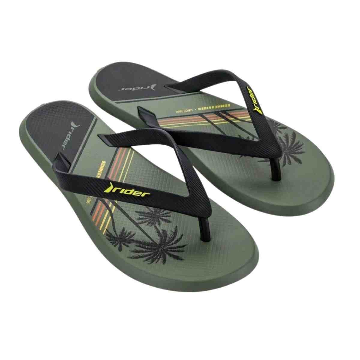 Chinelo Masculino Dedo Rider R1 Style Verde Verde 6
