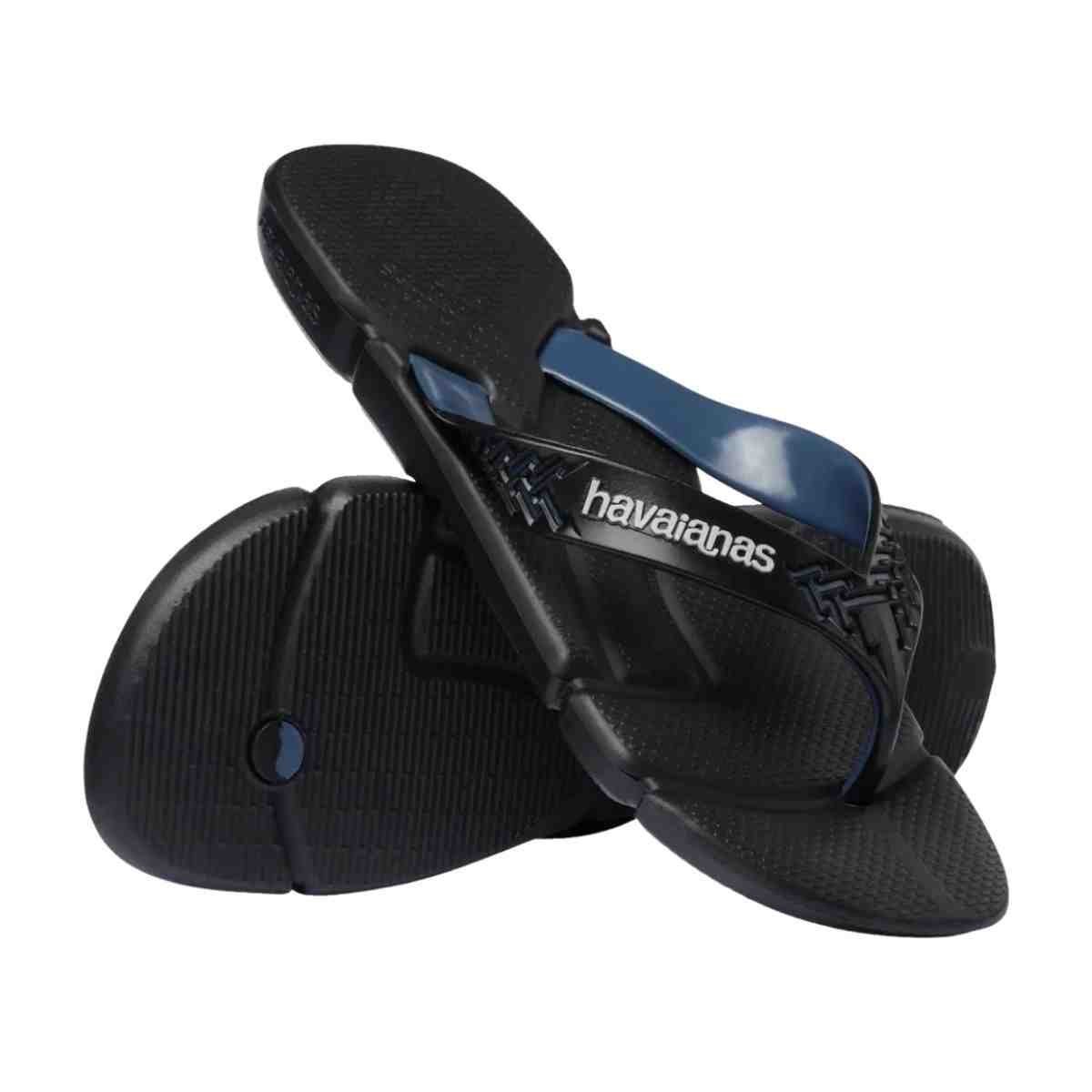 Chinelo Masculino Dedo Havaianas Power 2.0 Preto E Azul Preto/Azul 5