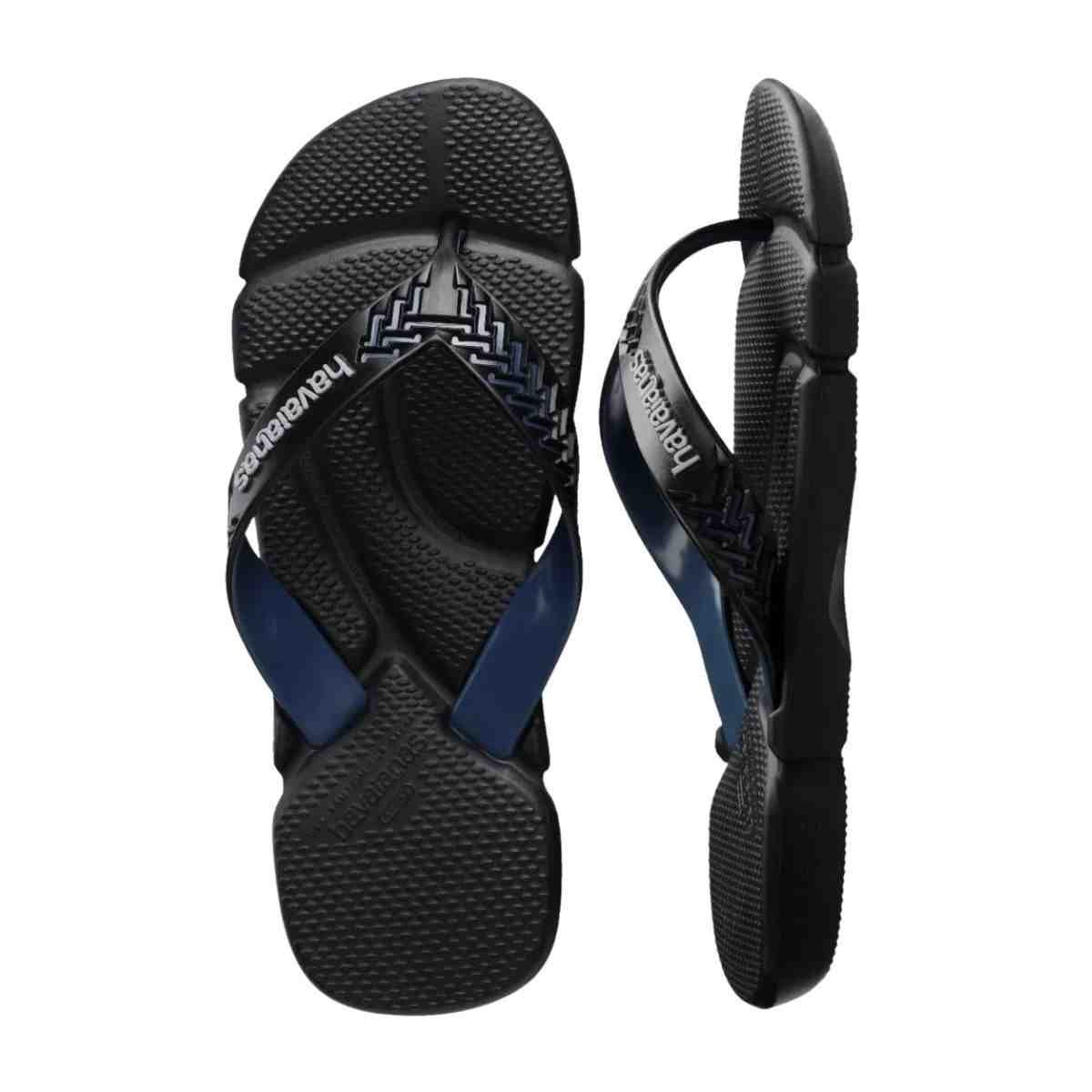 Chinelo Masculino Dedo Havaianas Power 2.0 Preto E Azul Preto/Azul 6