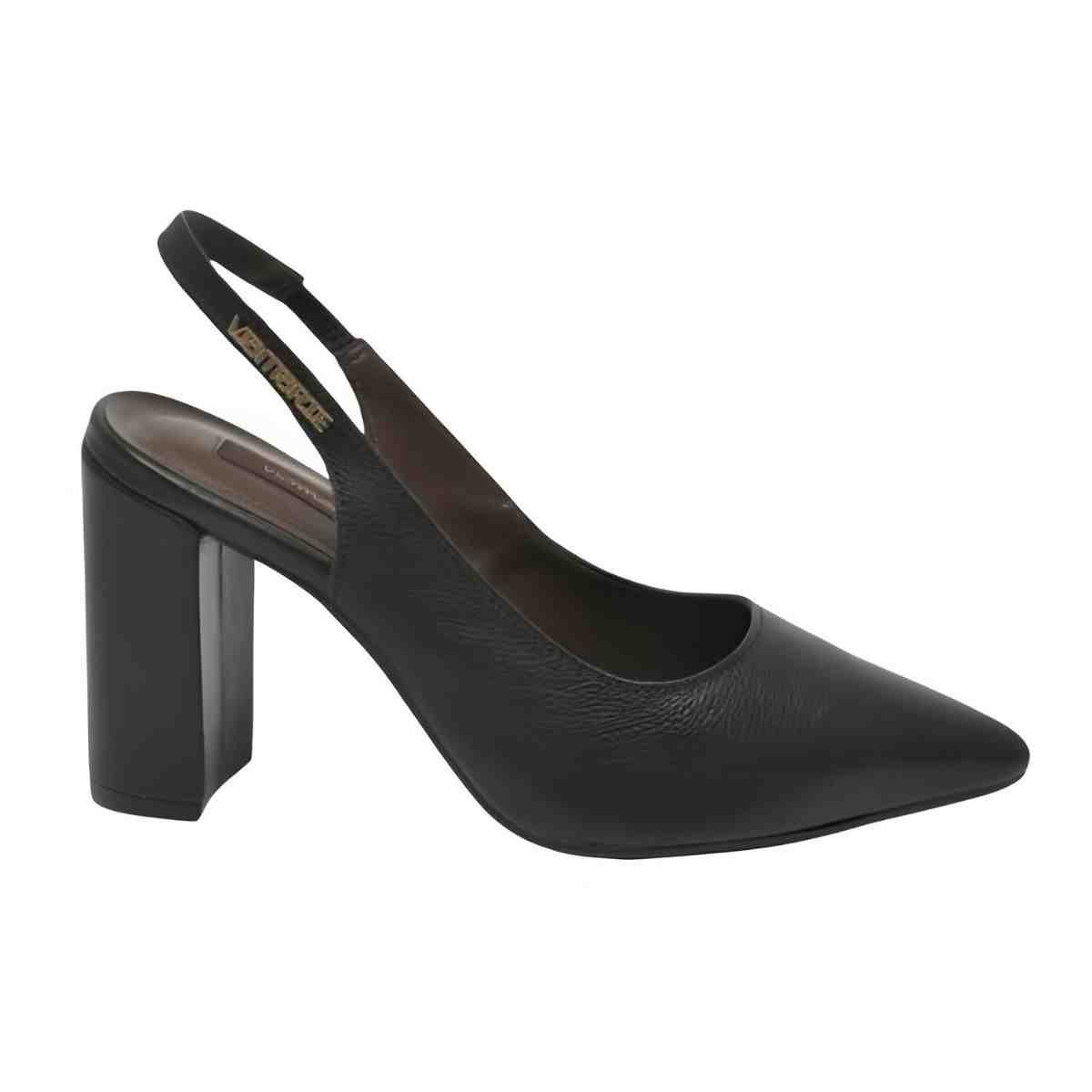 Sapato Feminino Slingback Via Marte Preto