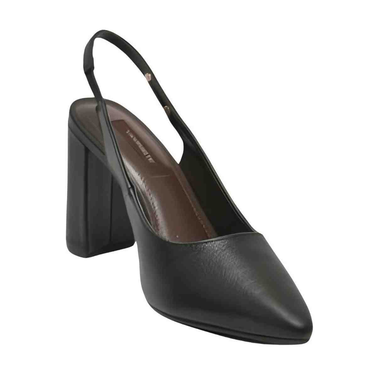 Sapato Feminino Slingback Via Marte Preto Preto 5