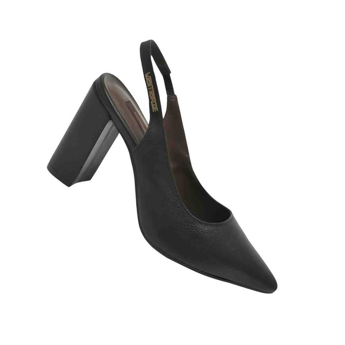 Sapato Feminino Slingback Via Marte Preto Preto 6
