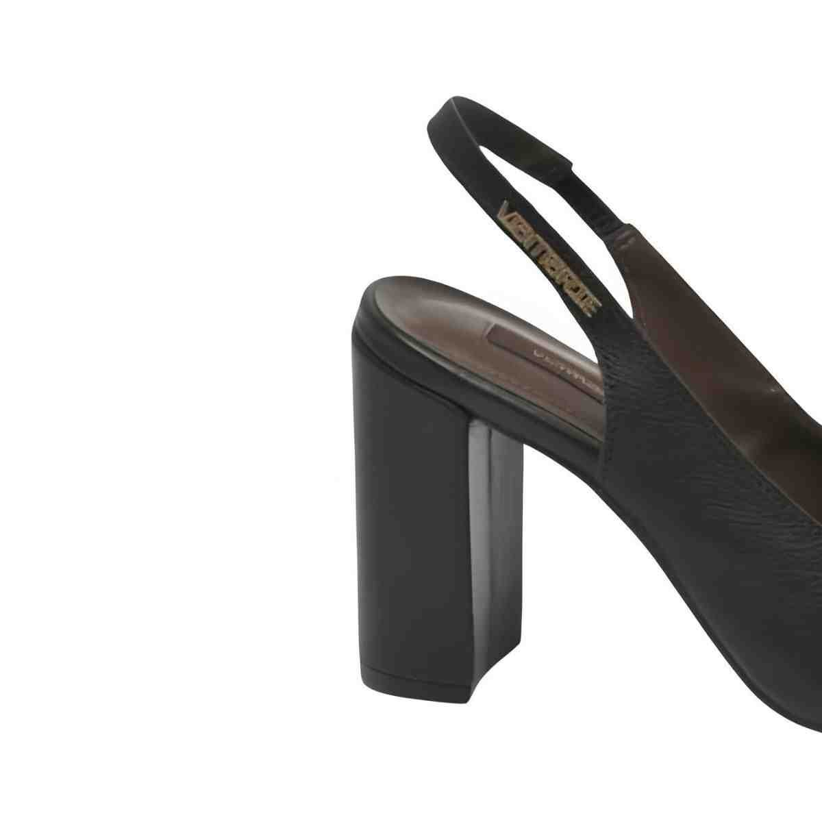 Sapato Feminino Slingback Via Marte Preto Preto 7