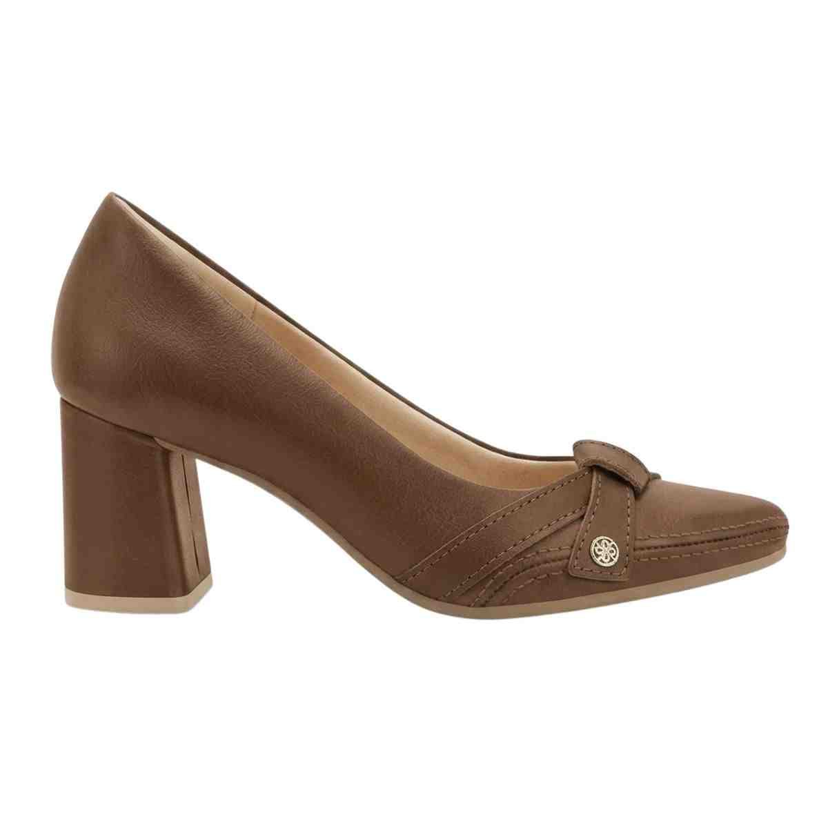 Sapato Feminino Salto Médio Scarpin Ramarim Marrom