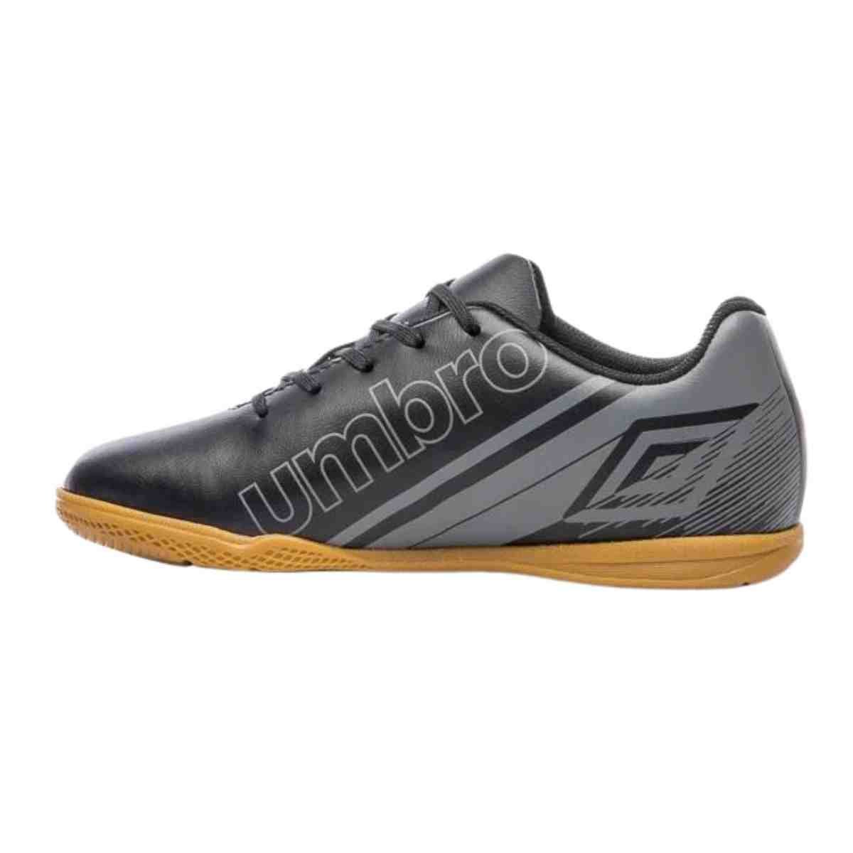 Chuteira Indoor Infantil Umbro Kick Jr Preta Preto/Cinza 6