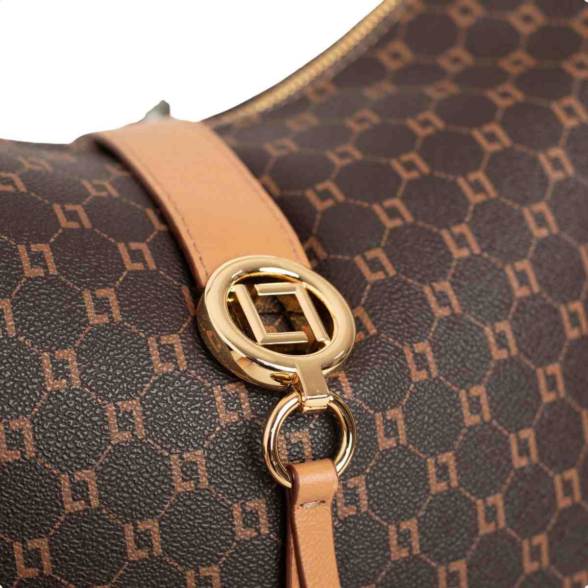 Bolsa Hobo Grande Feminina Luz Da Lua Marrom Marrom 3