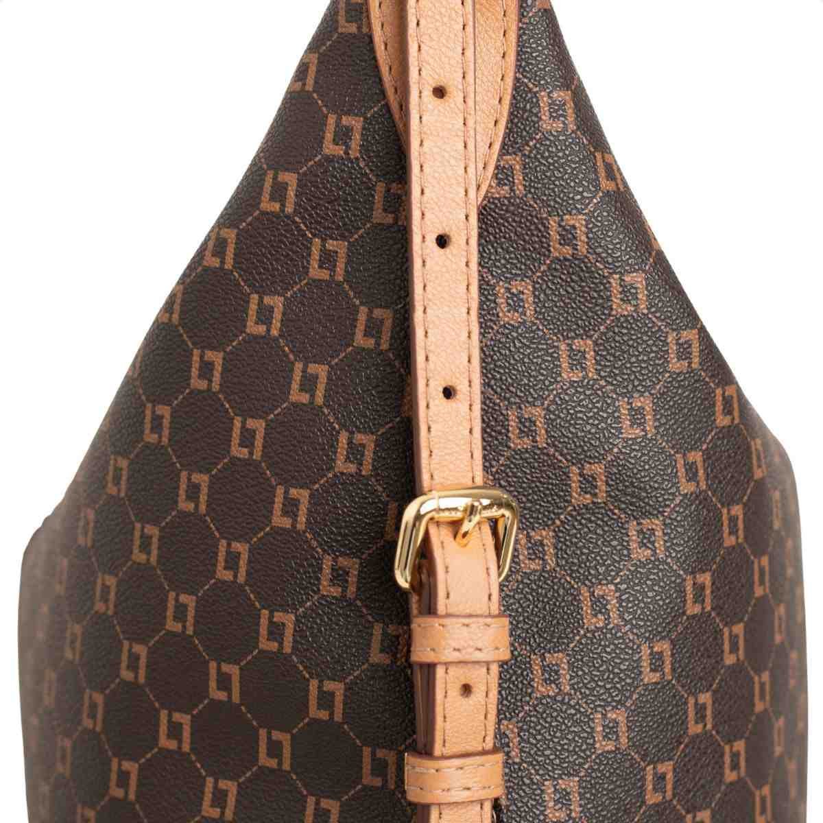 Bolsa Hobo Grande Feminina Luz Da Lua Marrom Marrom 7