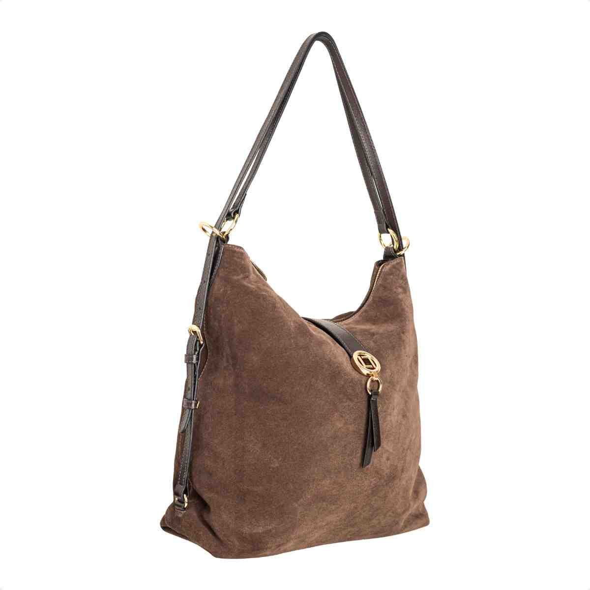 Bolsa Hobo Grande Feminino Luz Da Lua Marrom Marrom 2