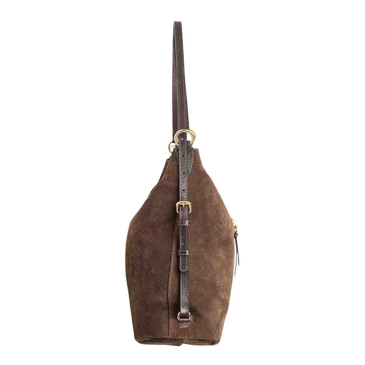 Bolsa Hobo Grande Feminino Luz Da Lua Marrom Marrom 4