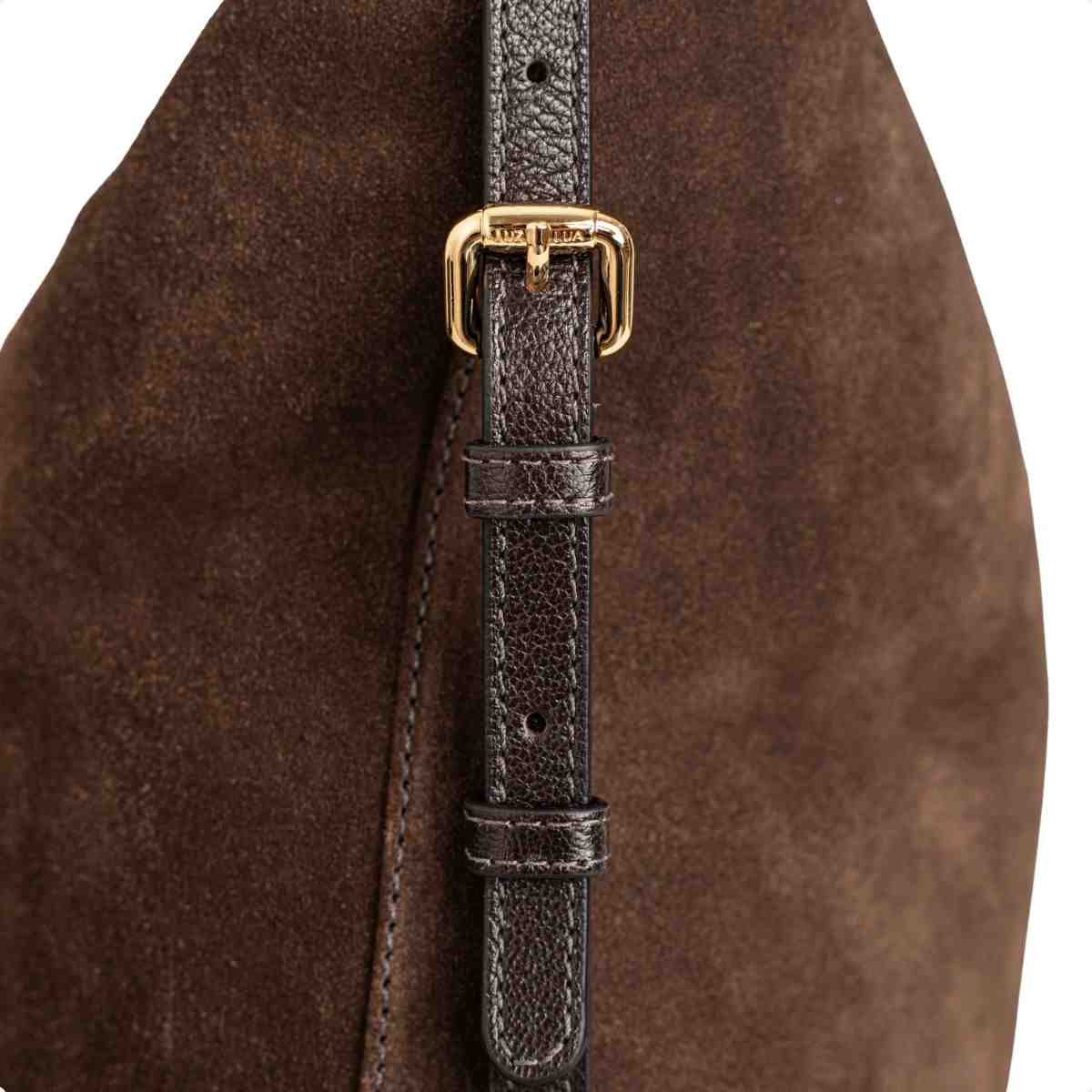 Bolsa Hobo Grande Feminino Luz Da Lua Marrom Marrom 6