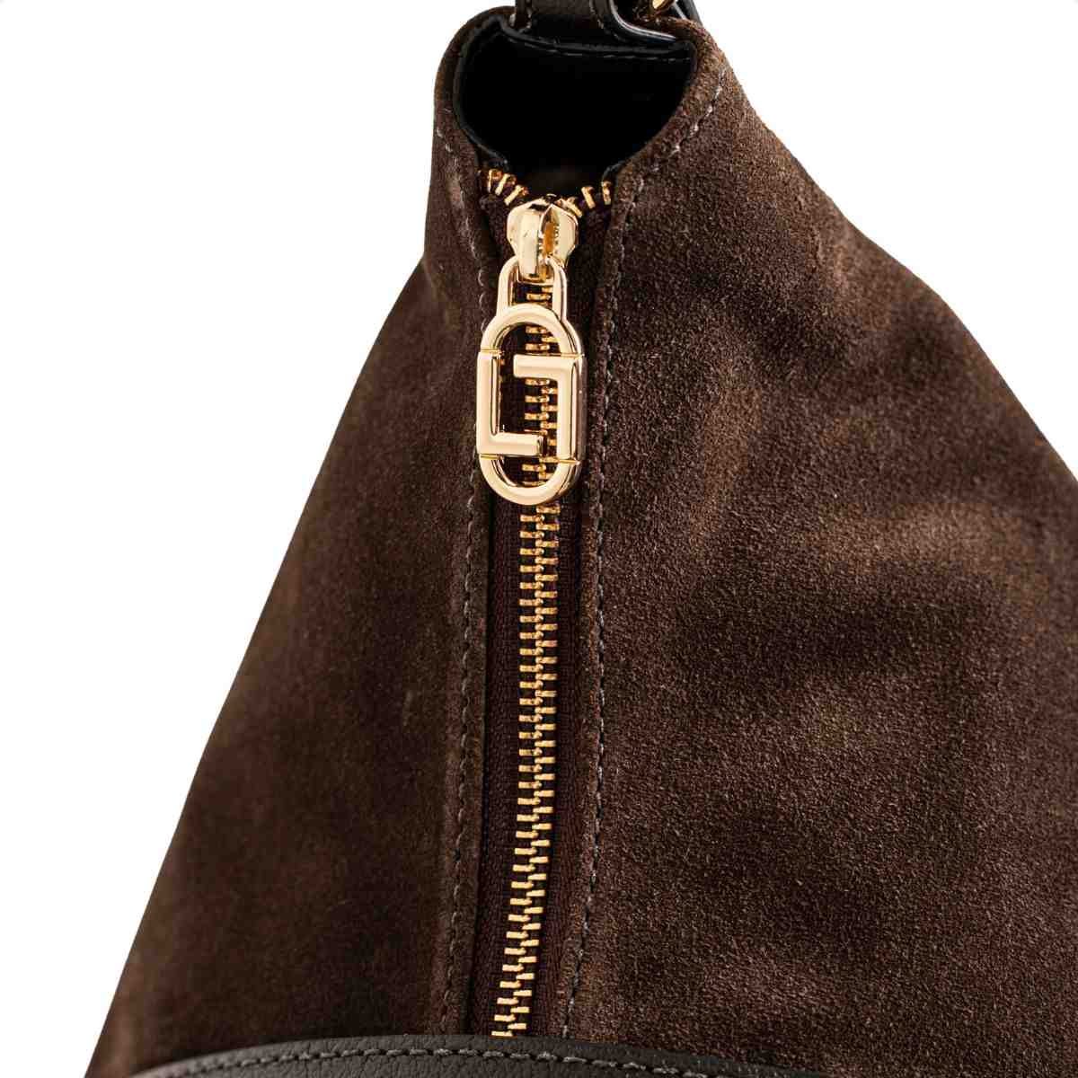 Bolsa Hobo Grande Feminino Luz Da Lua Marrom Marrom 7