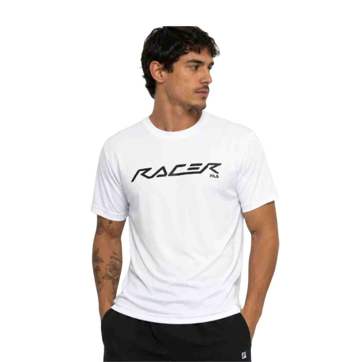 Camiseta Masculina Fila Graphic Core Run Branca
