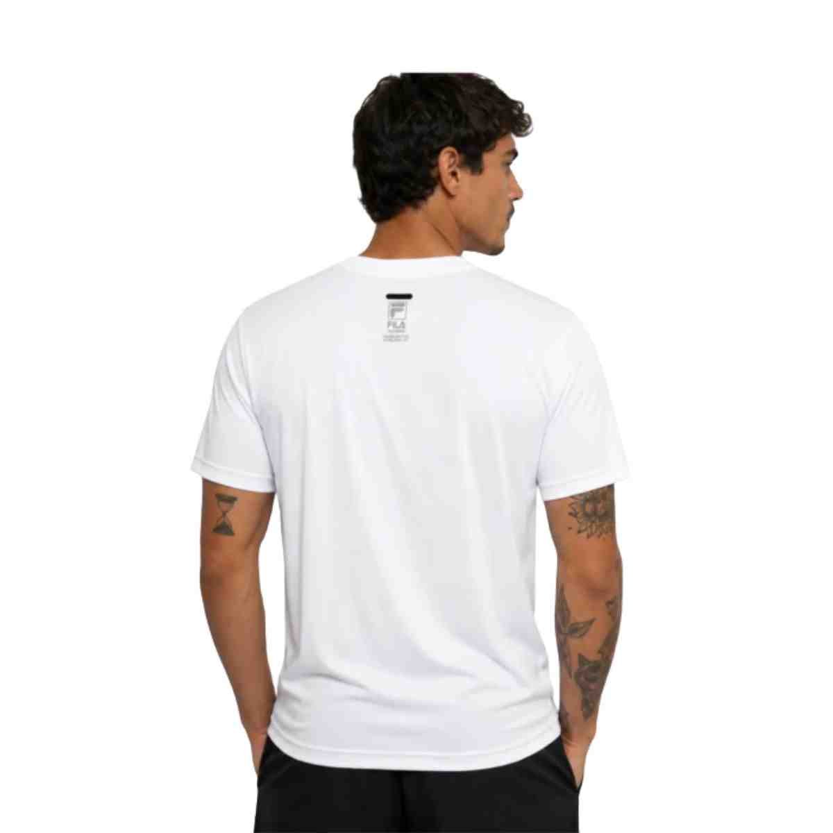 Camiseta Masculina Fila Graphic Core Run Branca Branco 2