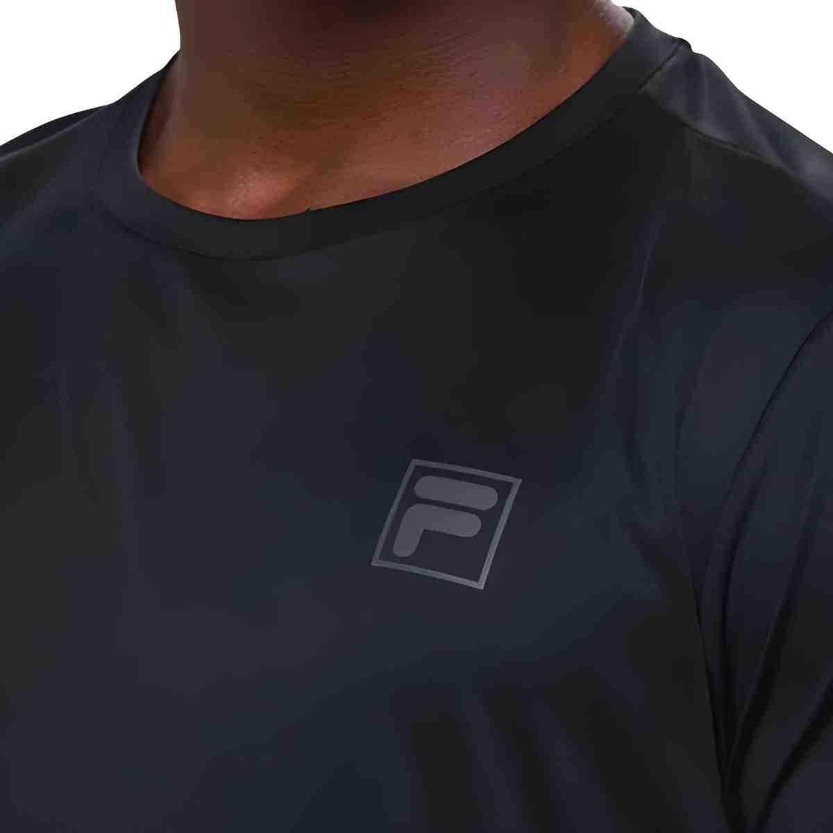 Camiseta Masculina Fila Reflective Core Run Preta Preto 3