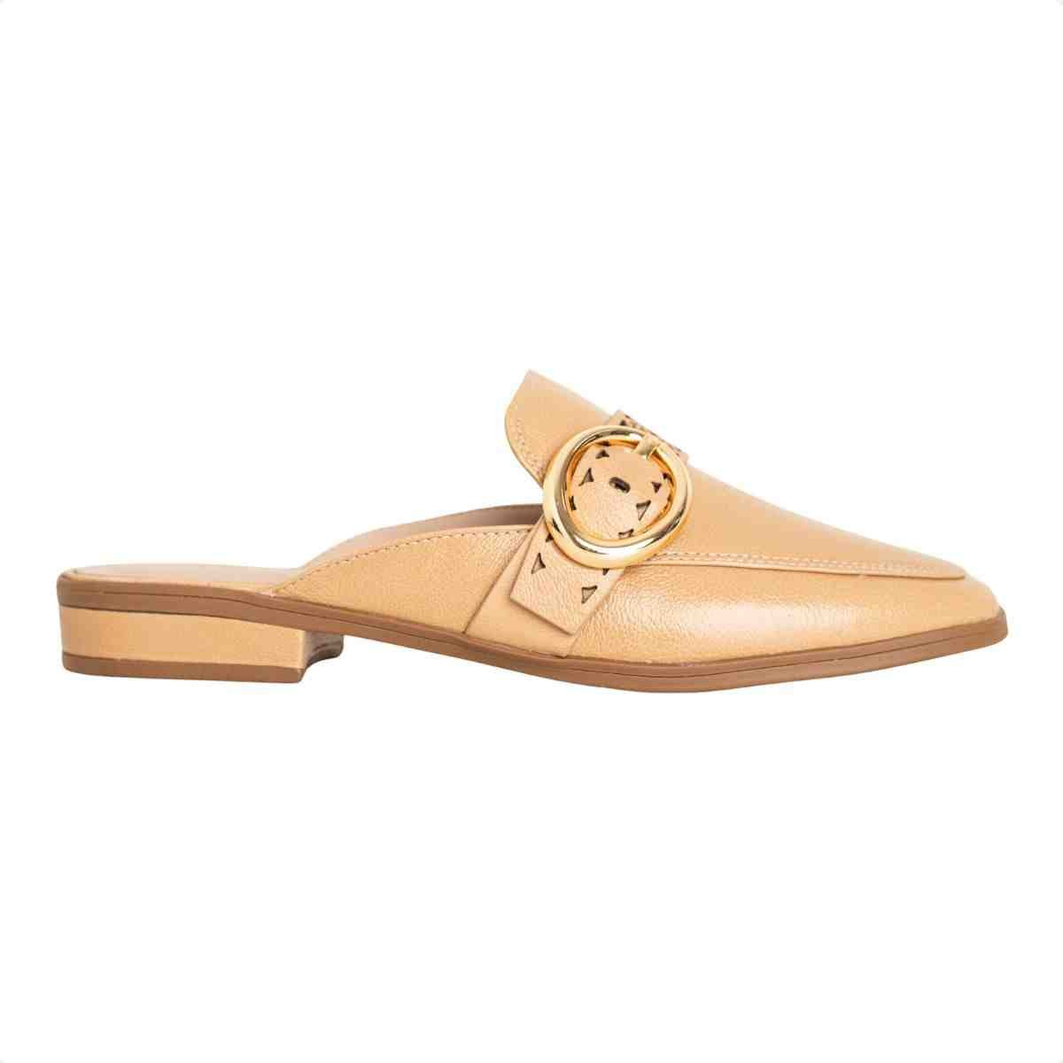 Sapato Mule Mocassim Feminino Luz Da Lua Atacama