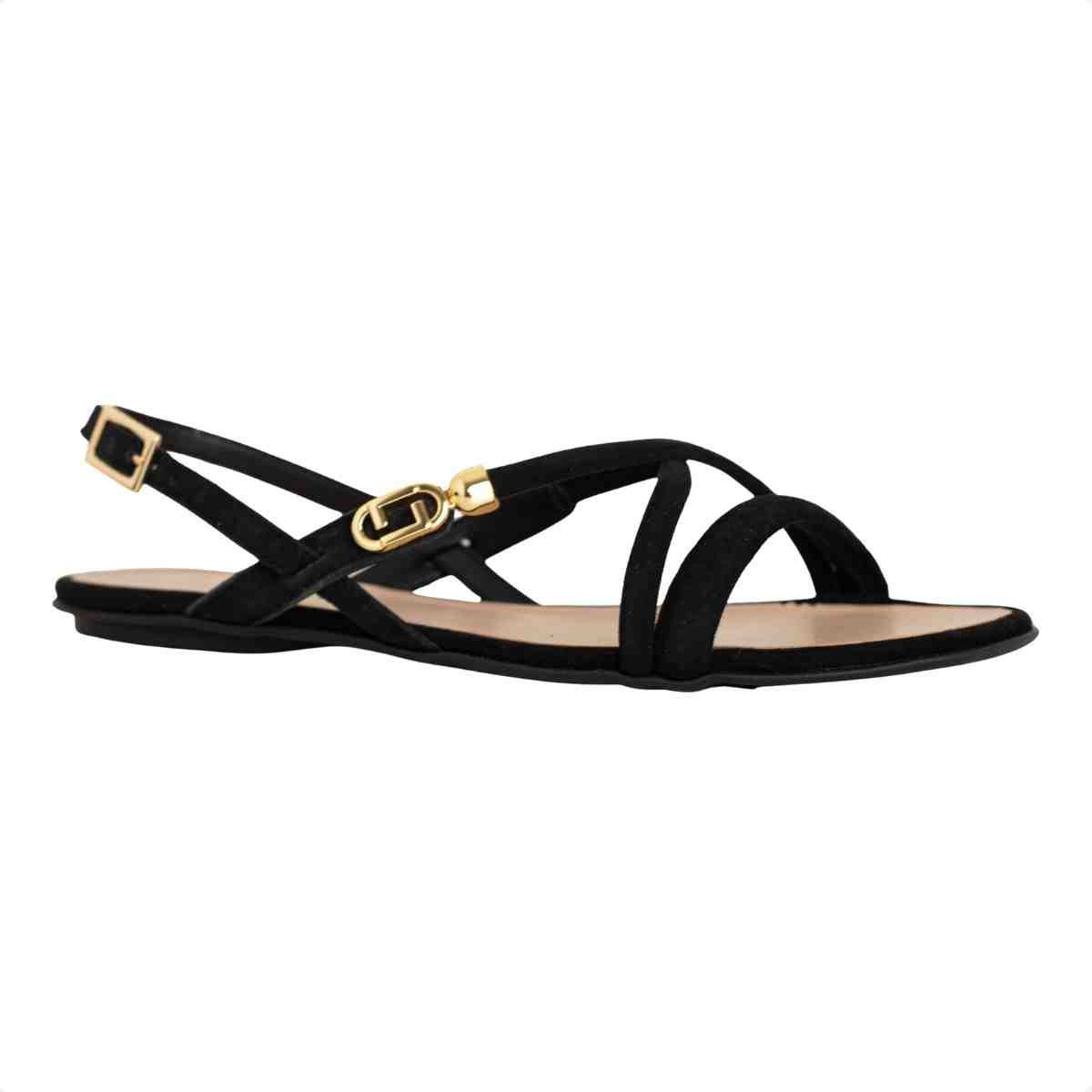 Sandalia Rasteira Feminino Luz Da Lua Preto Preto 3