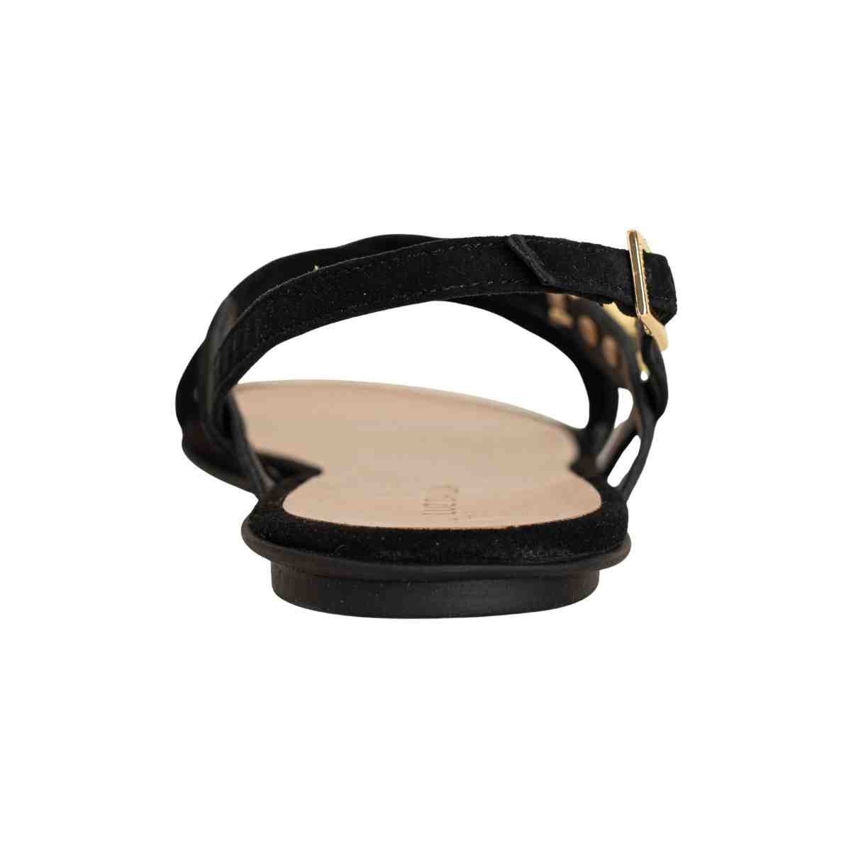 Sandalia Rasteira Feminino Luz Da Lua Preto Preto 4