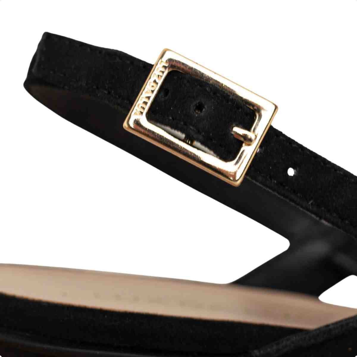 Sandalia Rasteira Feminino Luz Da Lua Preto Preto 6