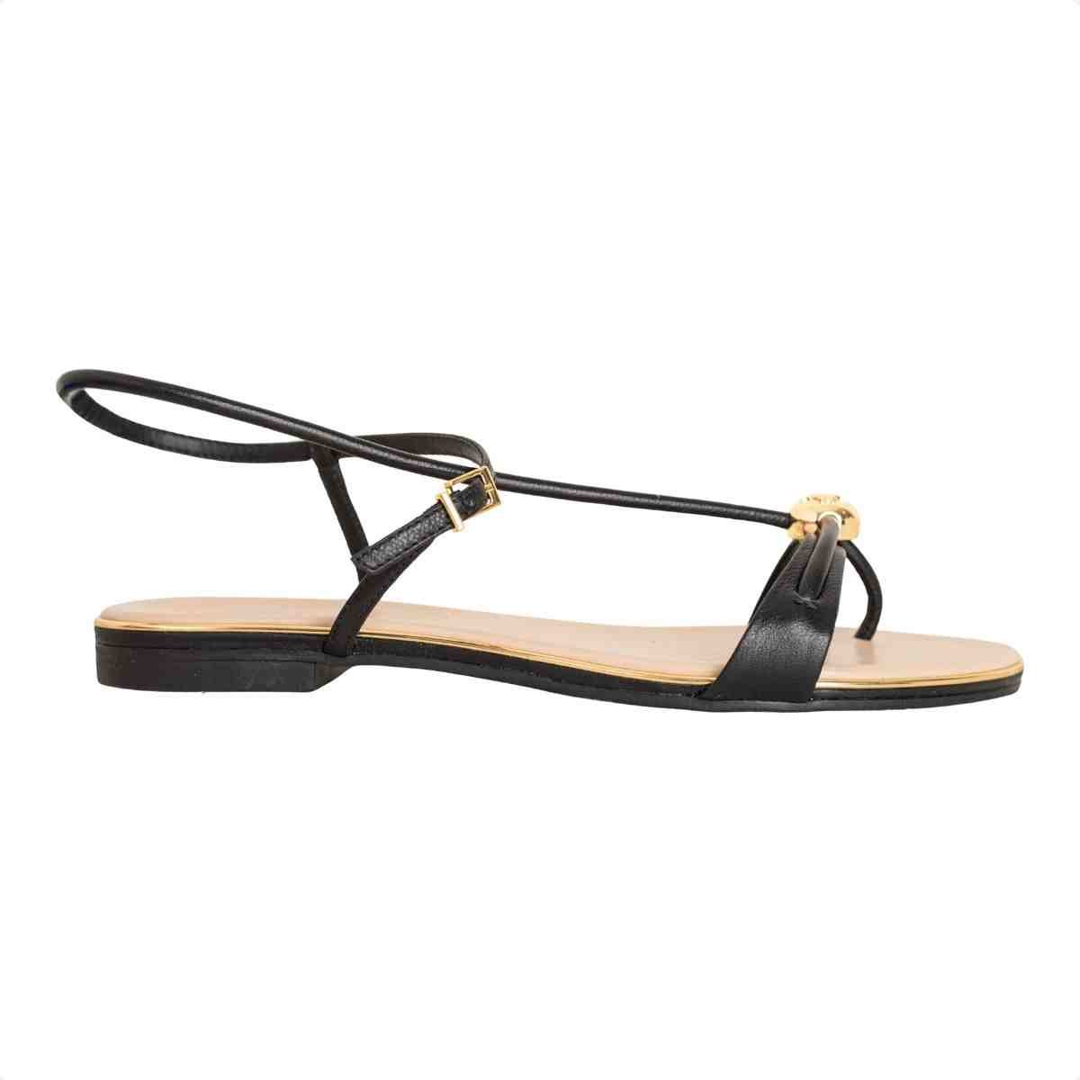Sandalia Rasteira Feminino Luz Da Lua Preto