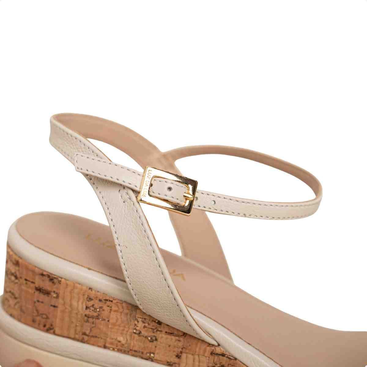 Sandalia Anabela Feminino Luz Da Lua Panna Panna 3