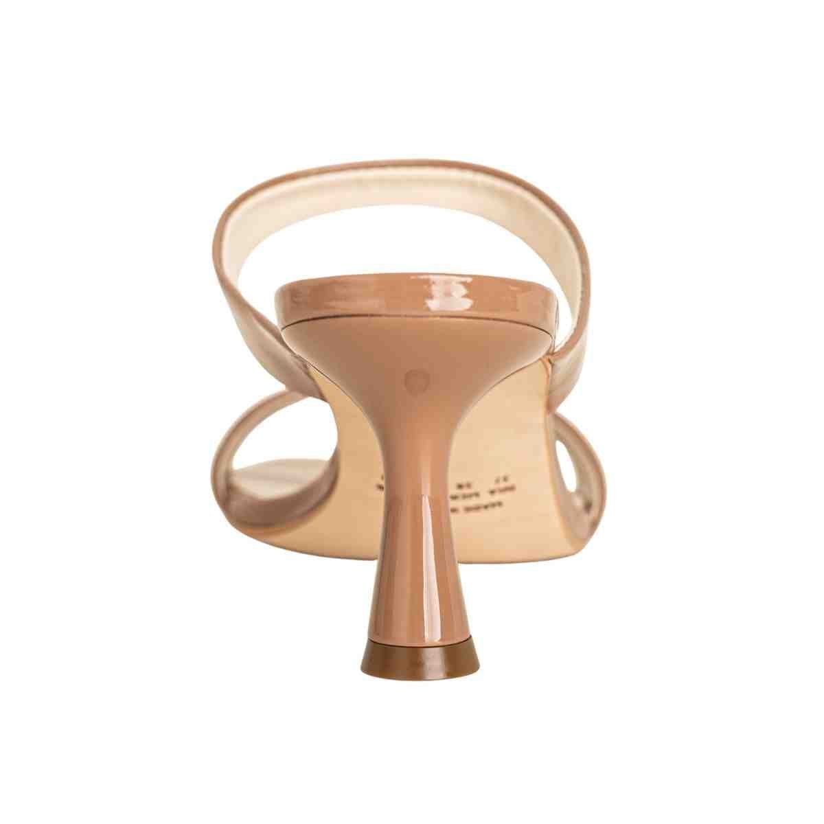 Tamanco Salto Médio Fino Feminino Luz Da Lua Mousse Mousse 4