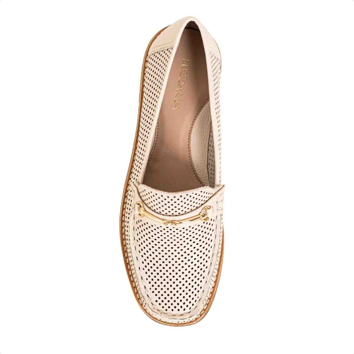 Sapato Mocassim Feminino Luz Da Lua Panna Panna 6