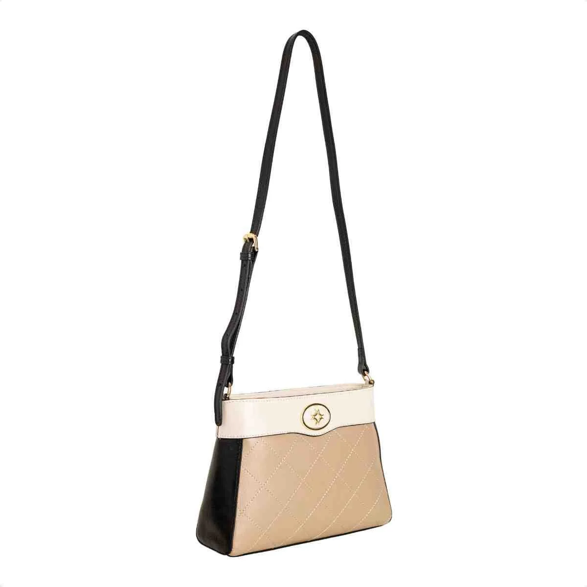 Bolsa Tiracolo Feminino Luz Da Lua Panna Basalto/Panna 2