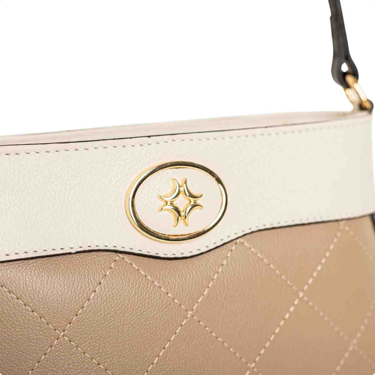 Bolsa Tiracolo Feminino Luz Da Lua Panna Basalto/Panna 3