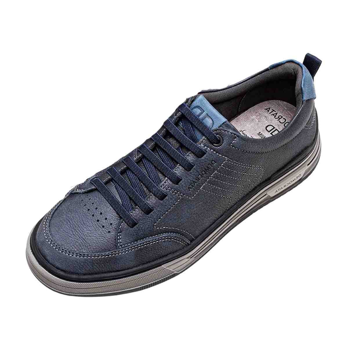 Sapatênis Masculino Democrata Dylan Azul Azul Marinho 6