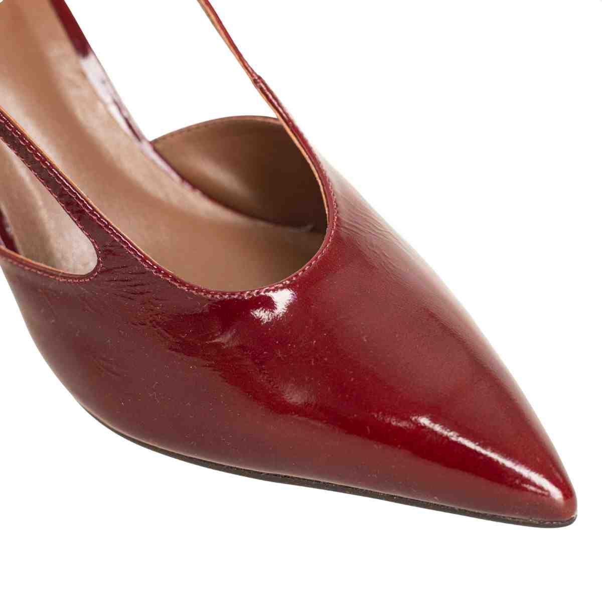Sapato Salto Alto Fino Feminino Luz Da Lua Jaspe Vermelho 7