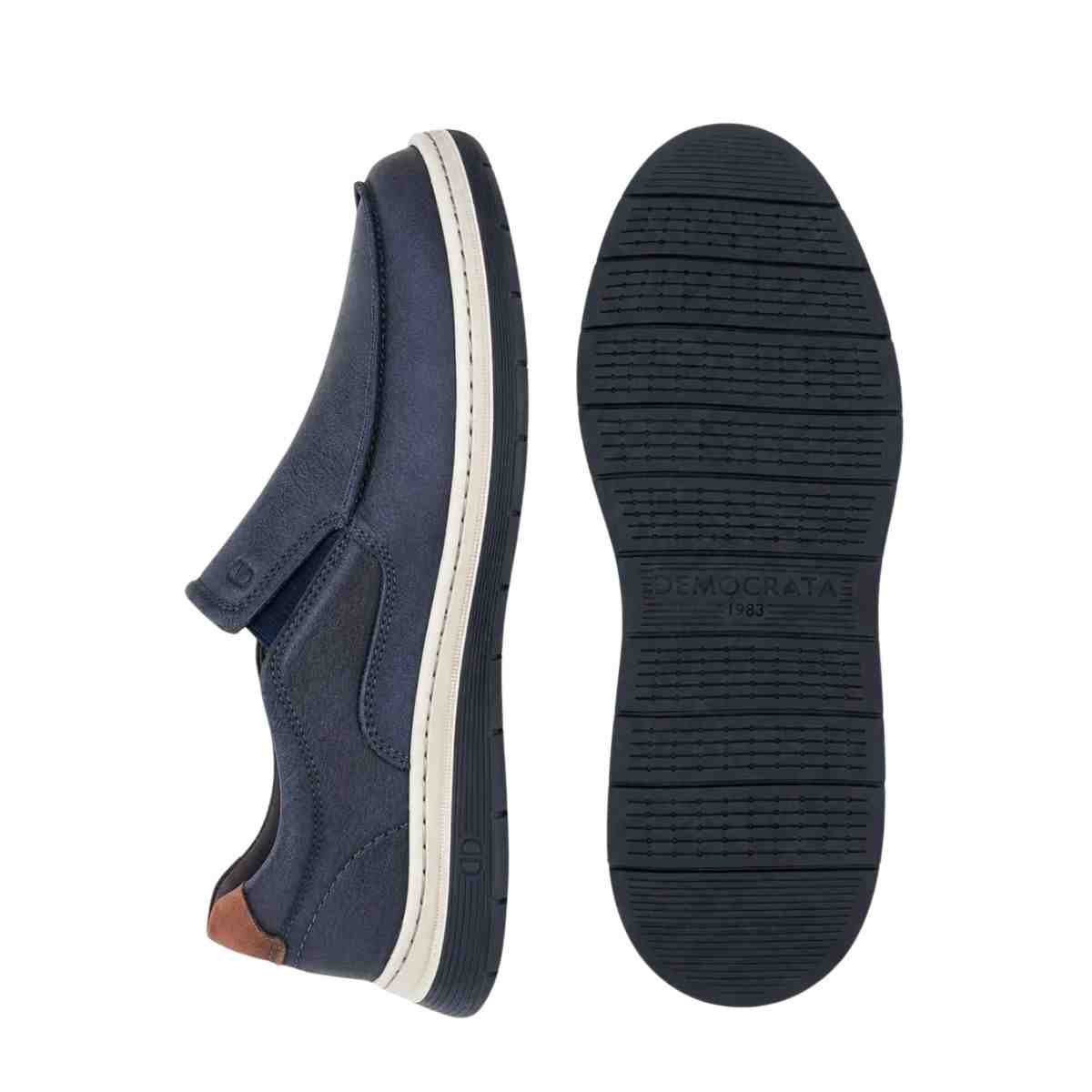 Mocassim Masculino Democrata Leave Azul Azul Marinho 3