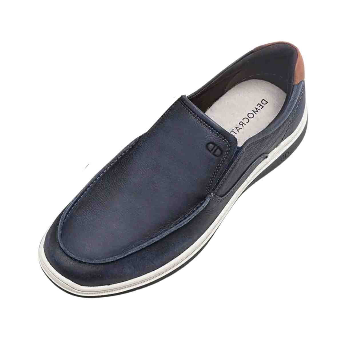 Mocassim Masculino Democrata Leave Azul Azul Marinho 5