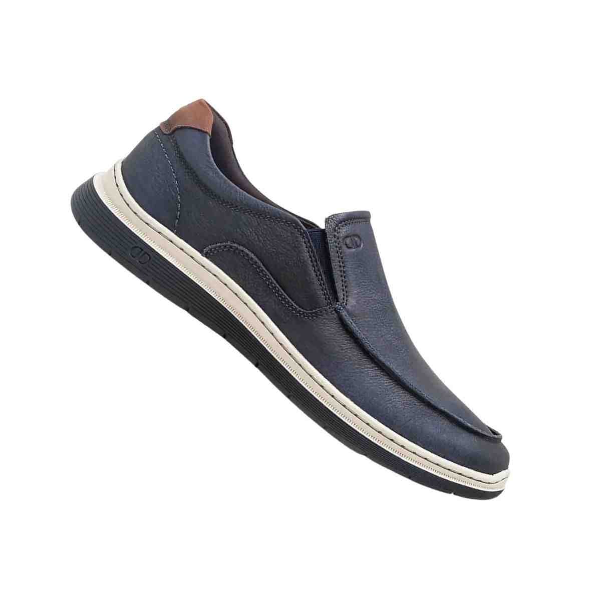 Mocassim Masculino Democrata Leave Azul Azul Marinho 7