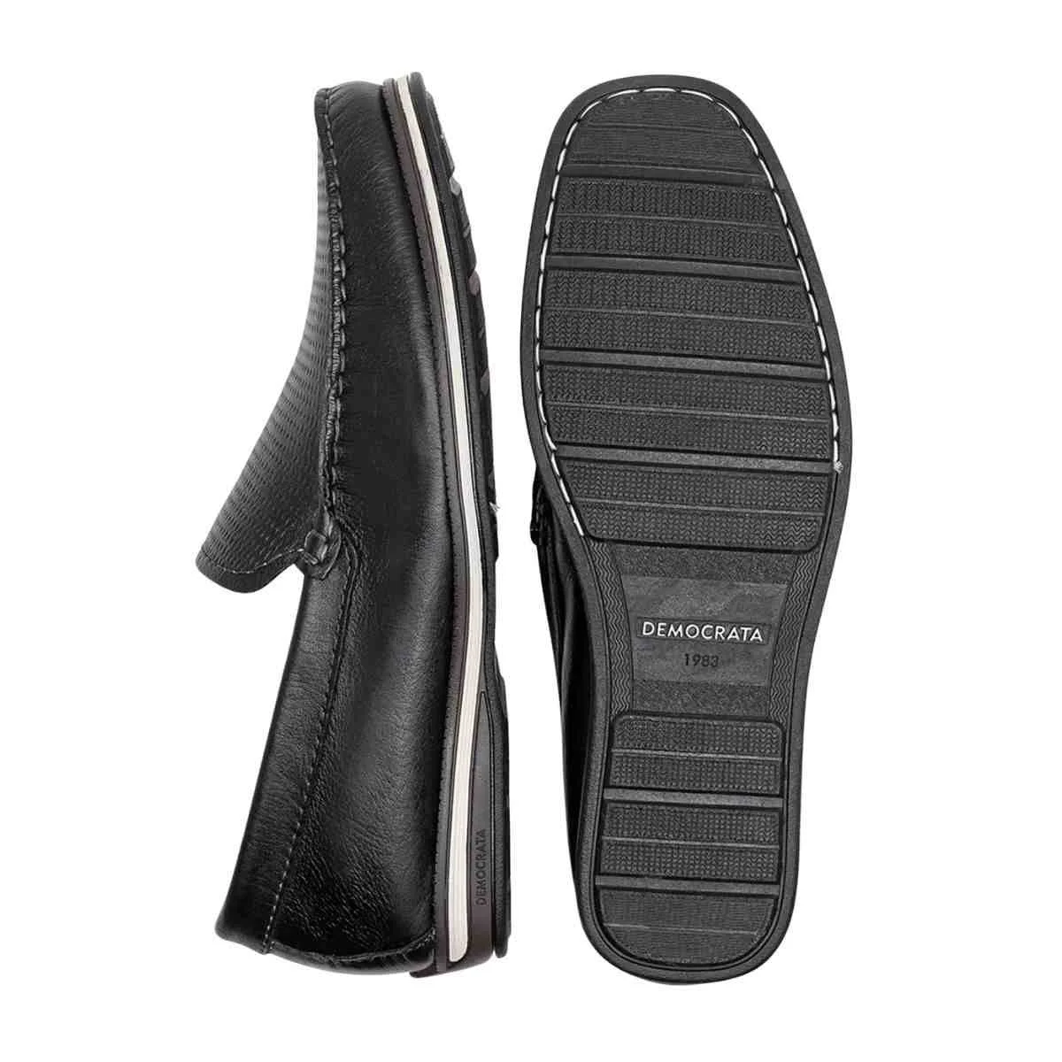 Mocassim Masculino Democrata Easy Ted Preto Preto 4