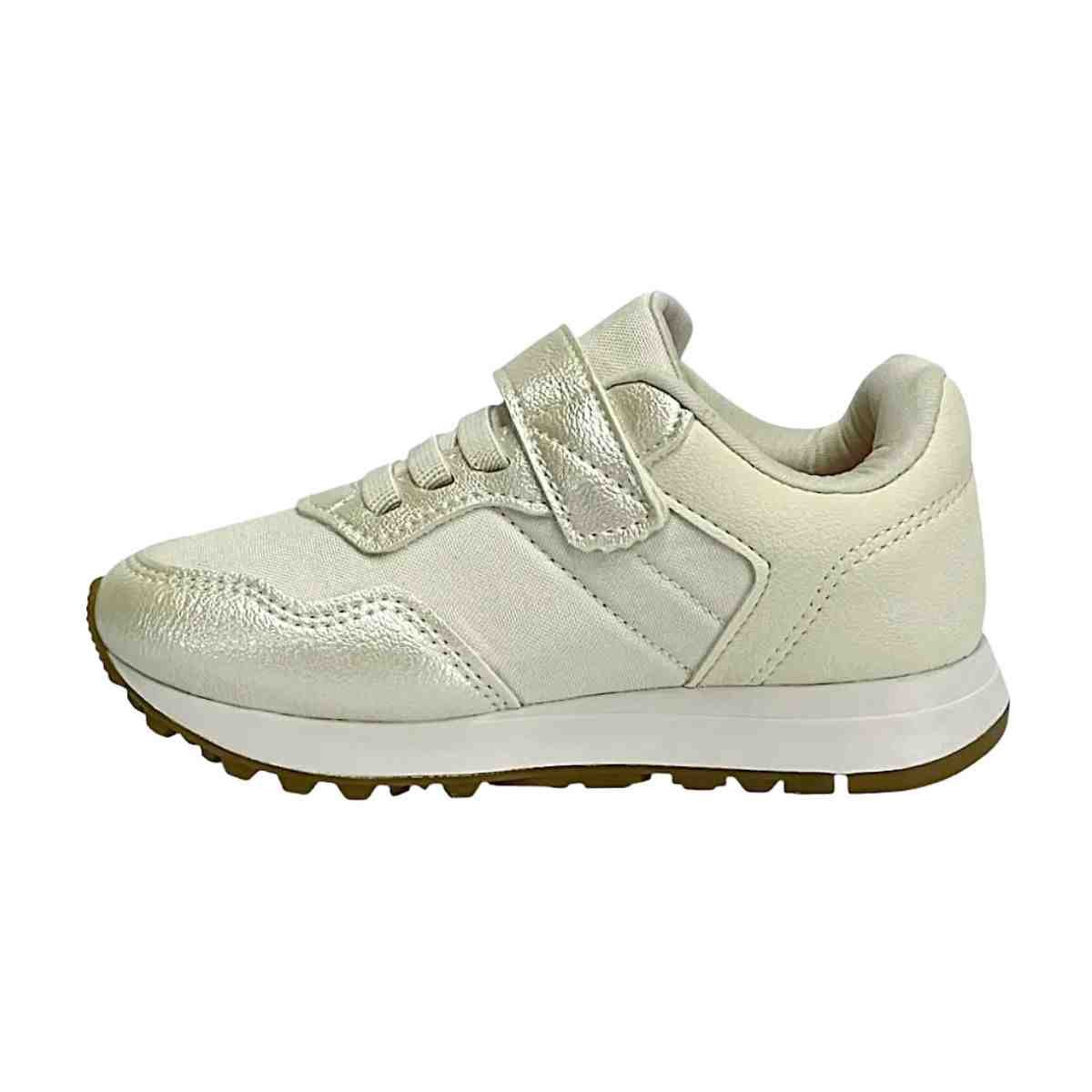 Tênis Casual Infantil Klin Walk Mini Off White Off White/Dourado 6