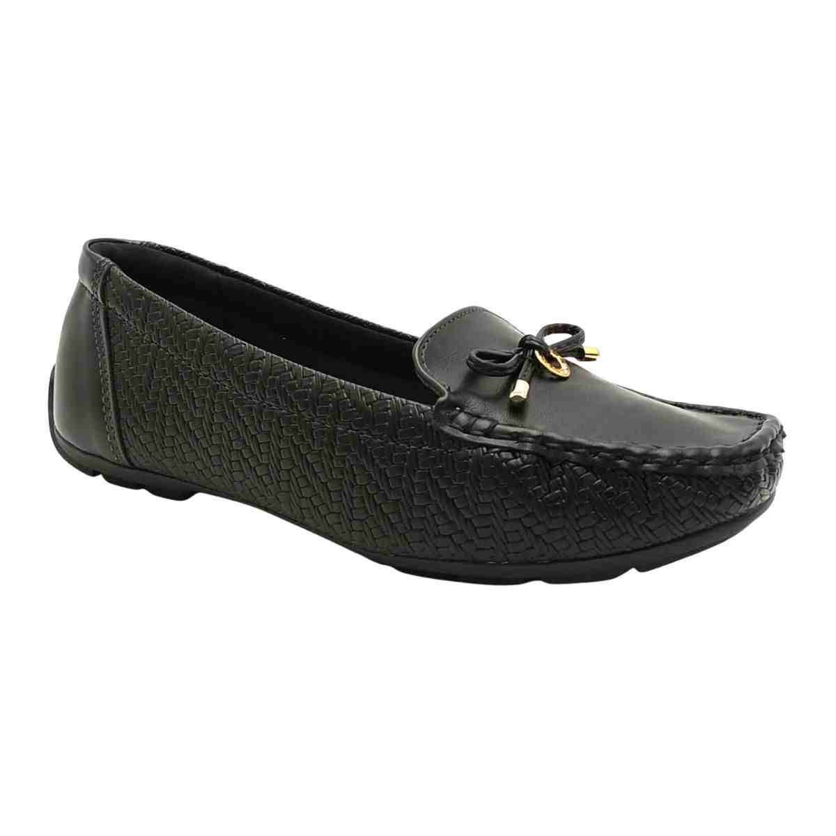 Sapato Feminino Mocassim Modare Preto Preto 2