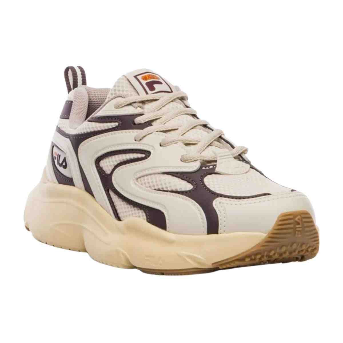 Tênis Casual Feminino Fila Buzzard Bold Bege E Marrom Bege/Marrom 2