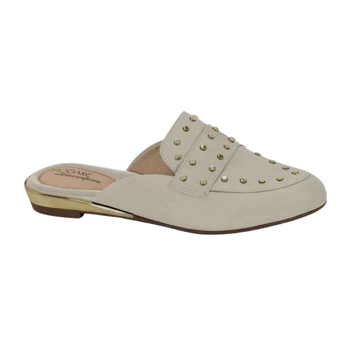 Sapato Feminino Mule Mocassim Modare Off White