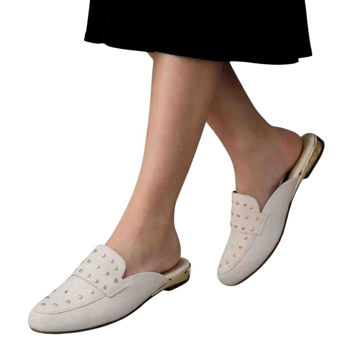 Sapato Feminino Mule Mocassim Modare Off White Off White 3