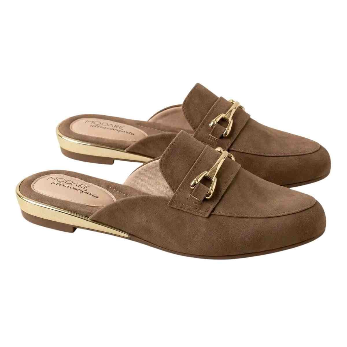 Sapato Feminino Mule Mocassim Modare Castanho Castanho 2