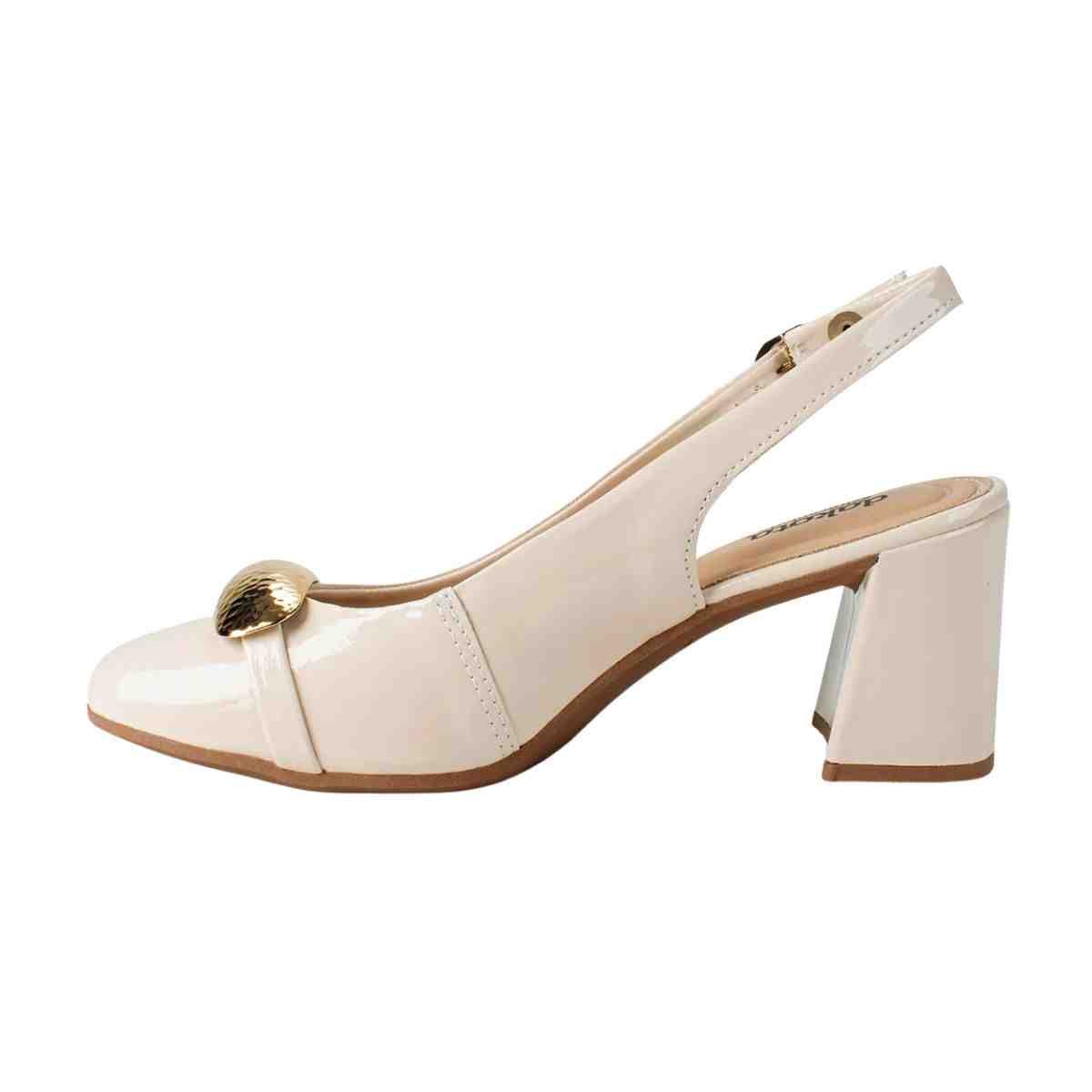 Sapato Feminino Salto Bloco Dakota Bege Bege 6