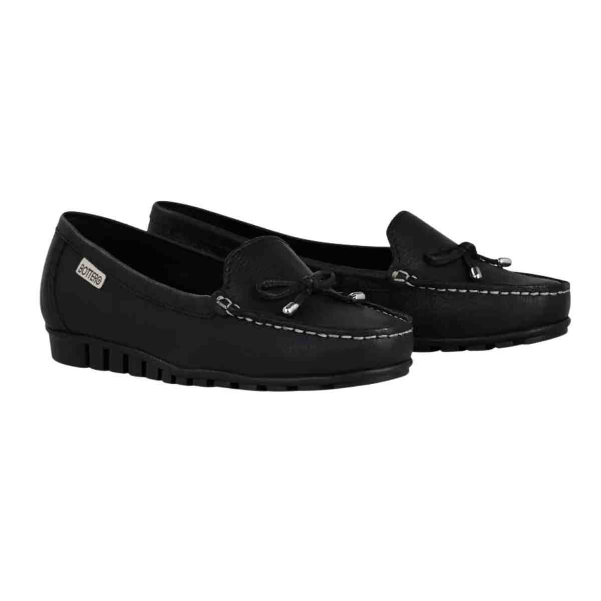 Sapato Feminino Mocassim Bottero Preto Preto 2