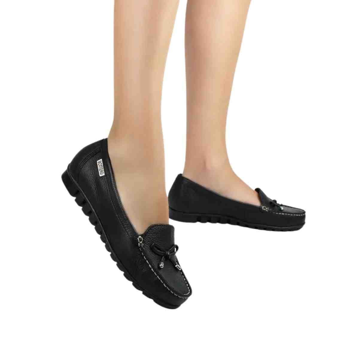 Sapato Feminino Mocassim Bottero Preto Preto 5