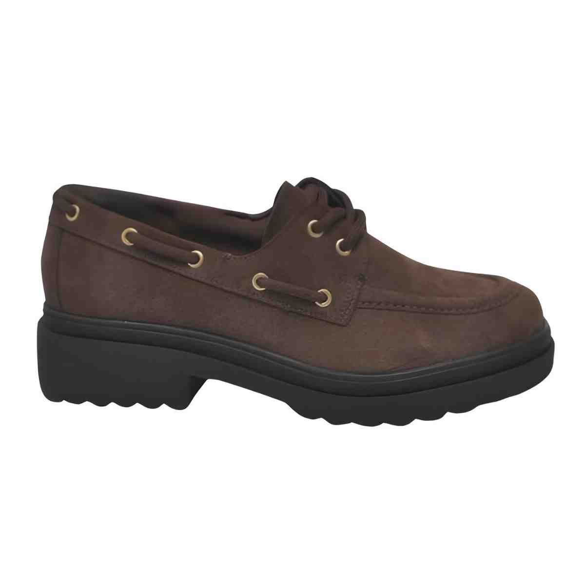 Sapato Feminino Mocassim Via Marte Oxford Dark Carel