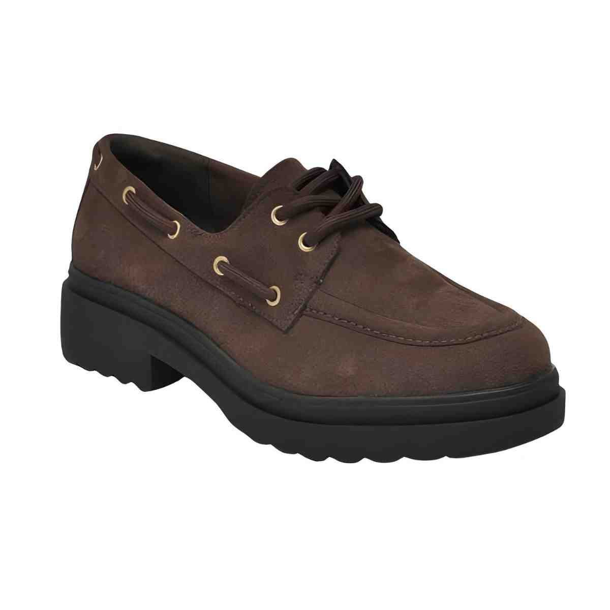 Sapato Feminino Mocassim Via Marte Oxford Dark Carel Marrom 2