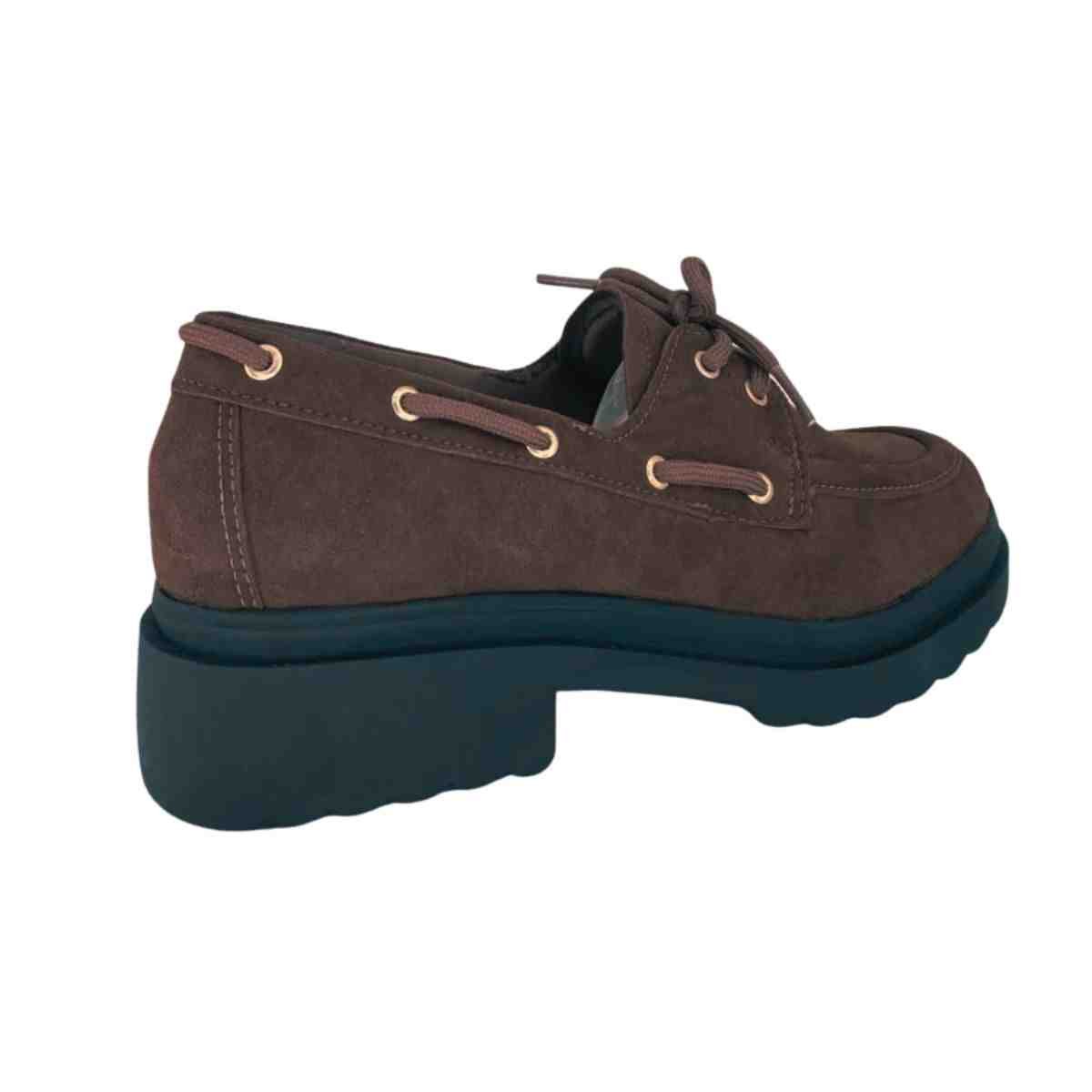 Sapato Feminino Mocassim Via Marte Oxford Dark Carel Marrom 5