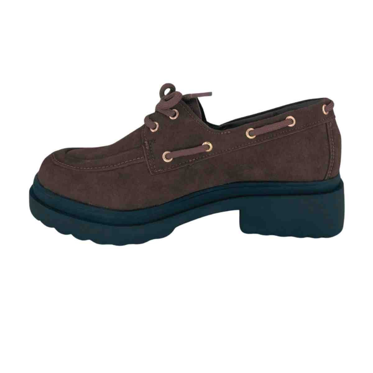 Sapato Feminino Mocassim Via Marte Oxford Dark Carel Marrom 6