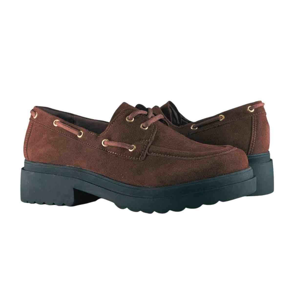 Sapato Feminino Mocassim Via Marte Oxford Dark Carel Marrom 7