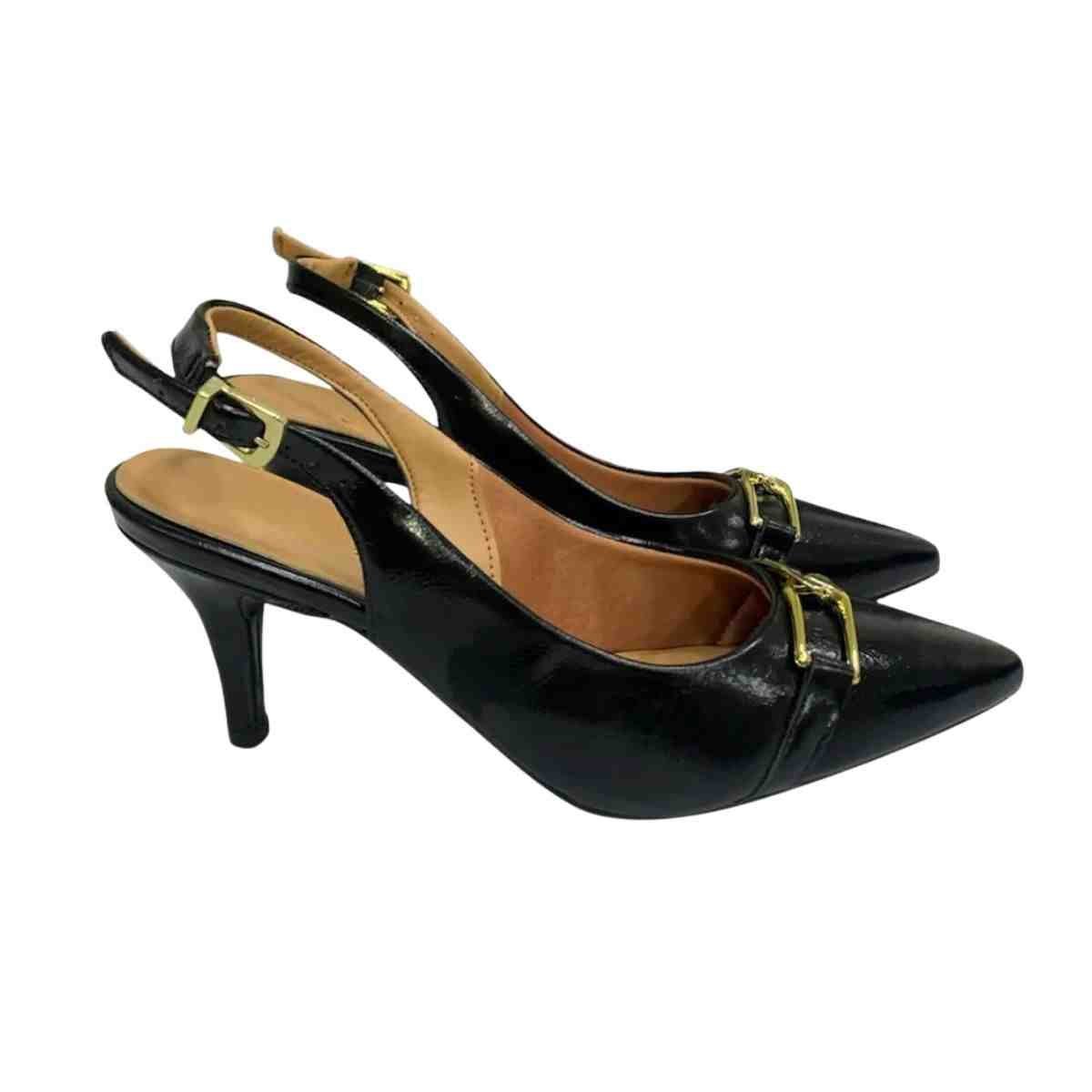 Sapato Feminino Slingback Vizzano Preto Preto 2